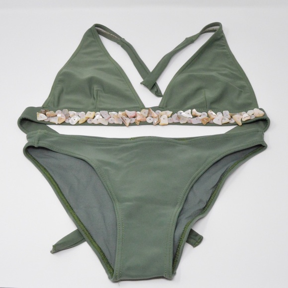 SoFi Other - Halter Style Bikini with Stone Embellishments